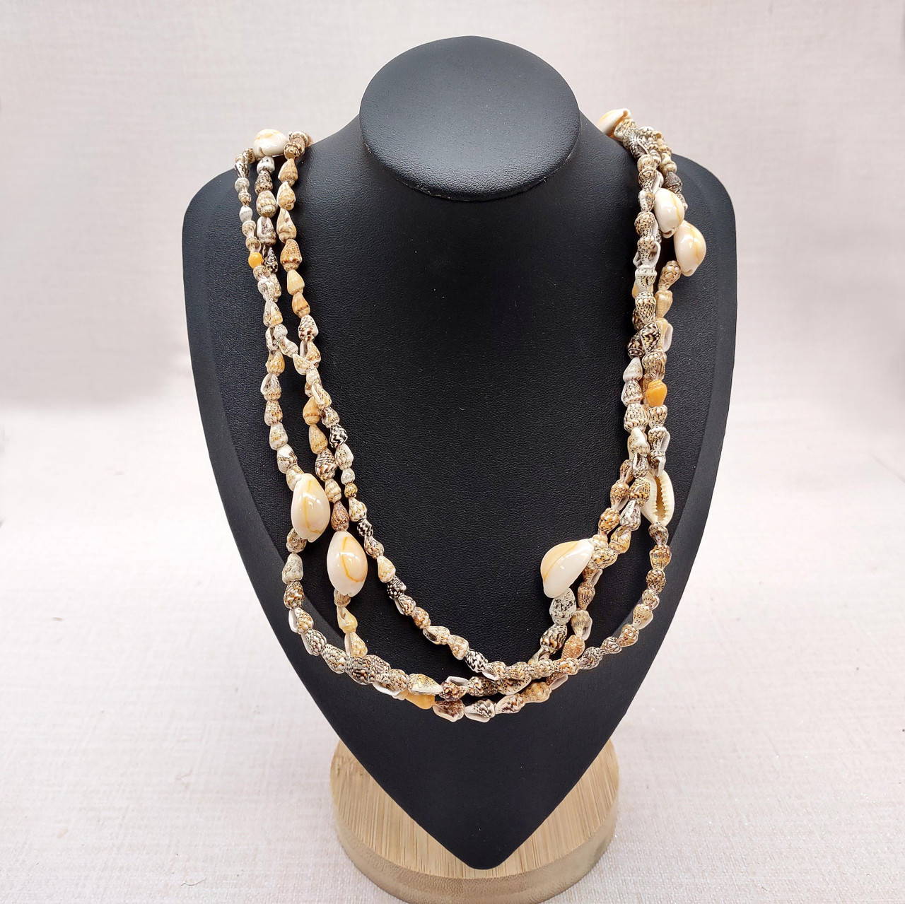 Natural Nassa Seashell Necklace Leis Brown Mix (3 leis approx