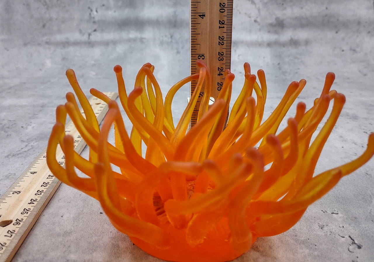 Orange FAUX Anemone Condylactis Gigantea (1 FAKE Anemone approx