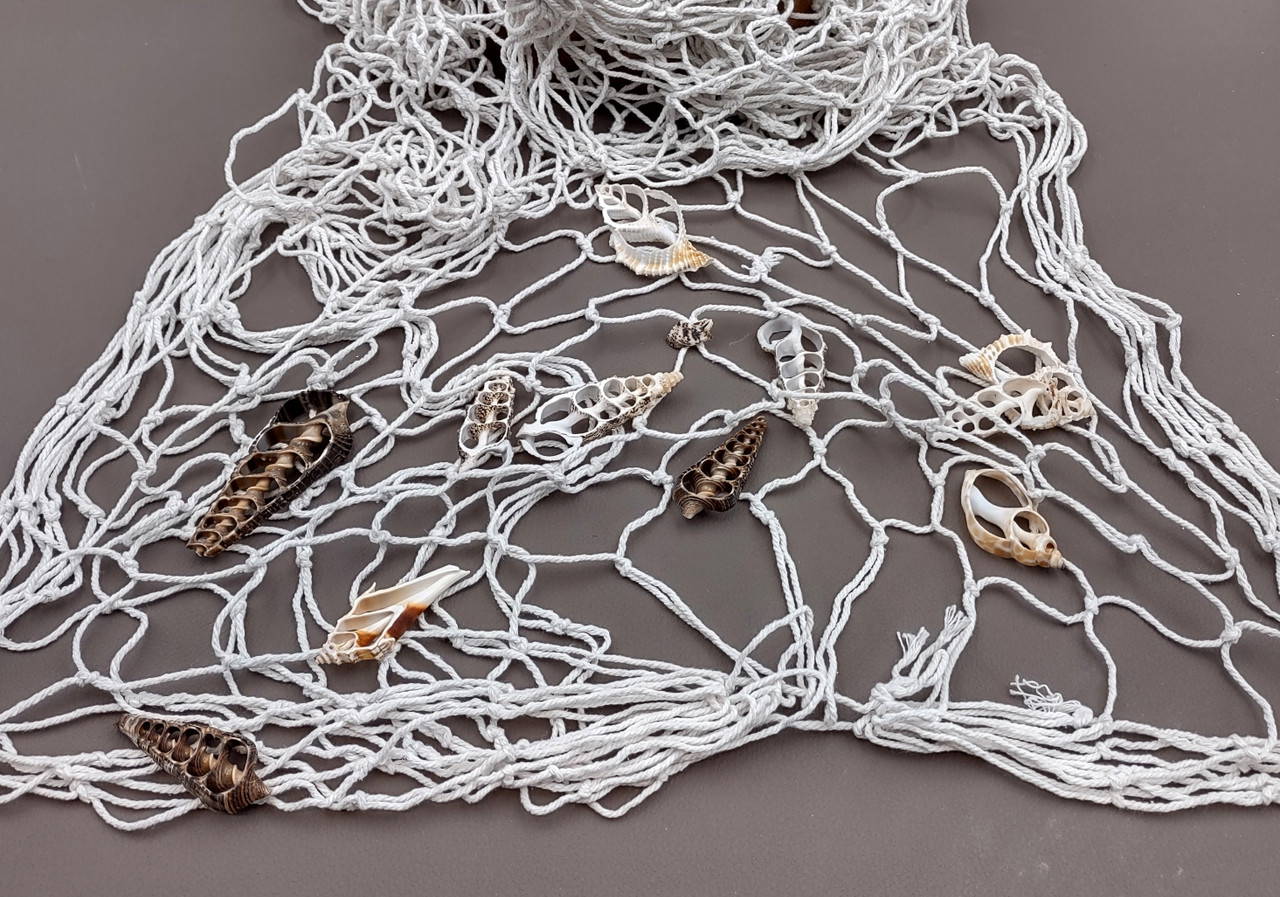 Decorative Fish Net White Cotton Tied (1 net approx. 3x6 feet) Fishing net for coastal displays arts crafts & nautical themed parties! Decorative Fish Net White Cotton Tied (1 net approx. 3x6 feet) Fishing net for coastal displays arts crafts & nautical themed parties!