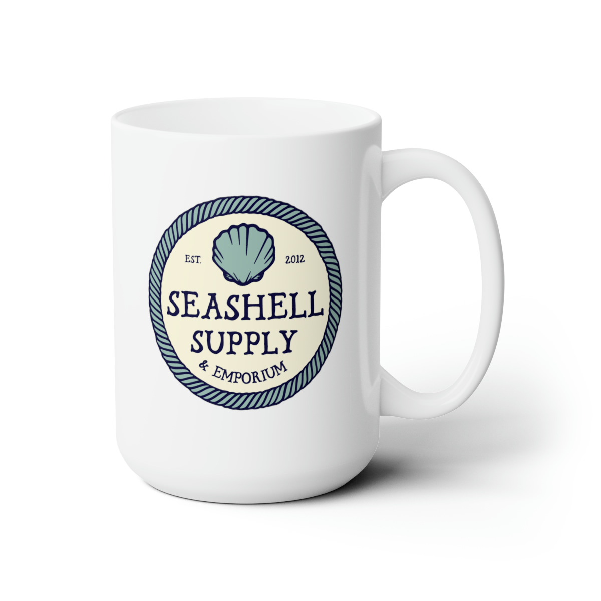 Seashell Supply Ceramic Mug 15oz White - Sea Shell Supply