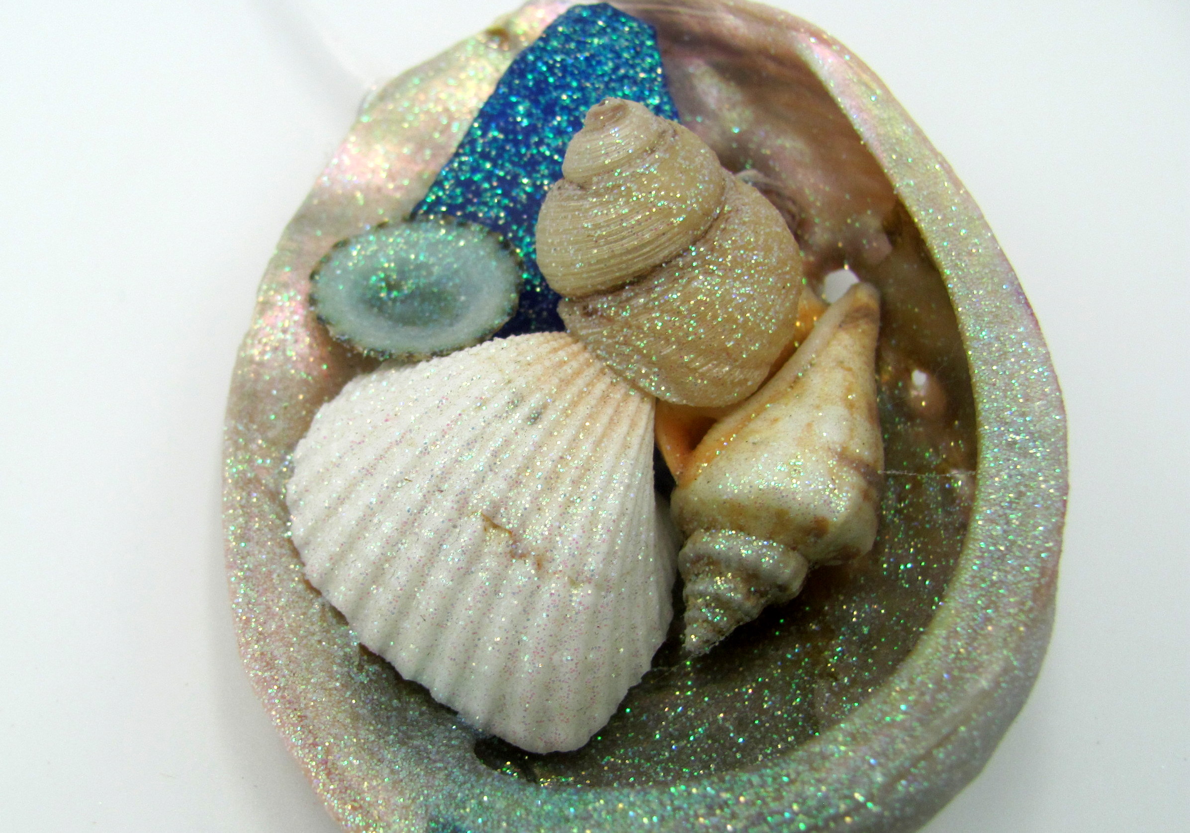 Abalone Frosted Sea Glass Ornament (1 star approx. 3-4 inches)