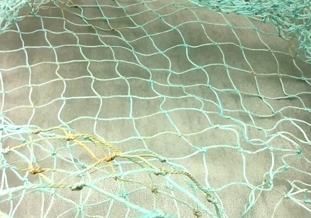 Blue Green Fishing Net - (1 Net approx. 4 feet by 9 feet)