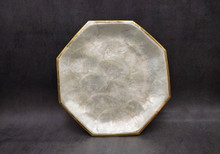 Octagon Shell Gold Edged Octagon Capiz Shell Dish (One shell dish approx. 9.5 inches ...