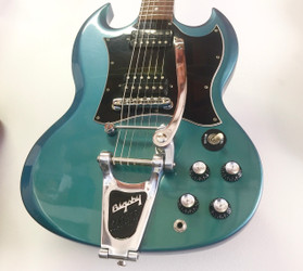 Gibson SG Blue Teal “Flip Flop” w/Bigsby B3 & Towner Down Tension Bar