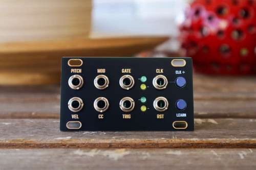 Dusty Clouds MIDI 1U Alternative panel Matte Black / Gold