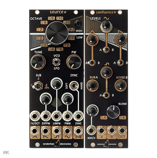 Tenderfoot Electronics Source & Confluence: VCO & Wave Mixer