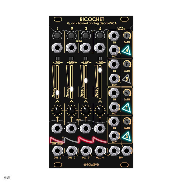 eowave Ricochet Quad Linked envelopes/VCA
