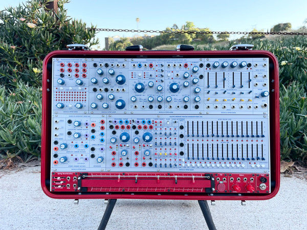 Buchla Tiptop 200t series with BPNYC ZERO Halliburton Eurorack Modular Travel Case 7U "REDRUM" #2
