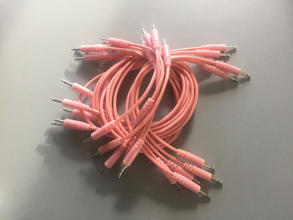 Glow Worm Cables 25CM Glow in the Dark EURORACK PATCH CABLE (SET OF 10) Pink