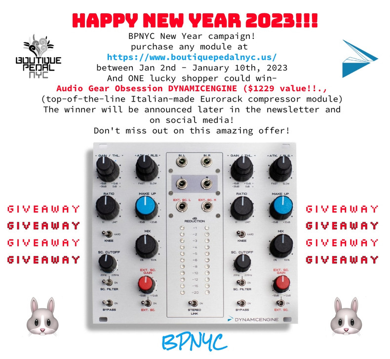 BPNYC New Year campaign! Win Audio Gear Obsession DYNAMICENGINE!!!