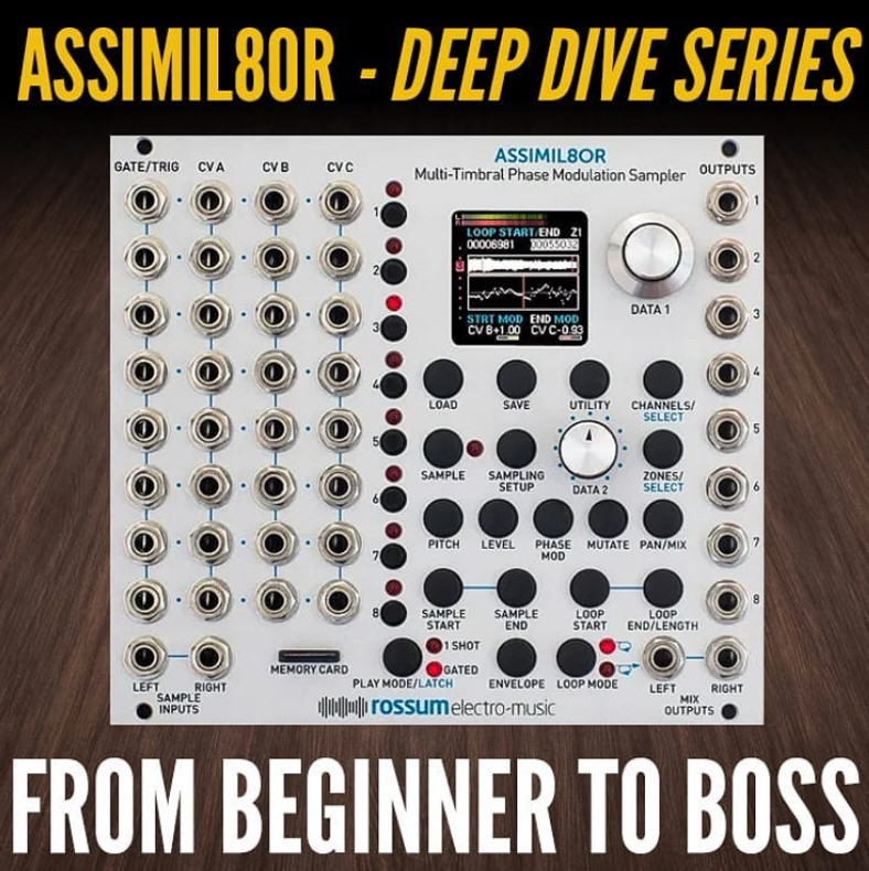 Amazing tutorial video of "Rossum Electro Assimil8or" module by Johno Wells...