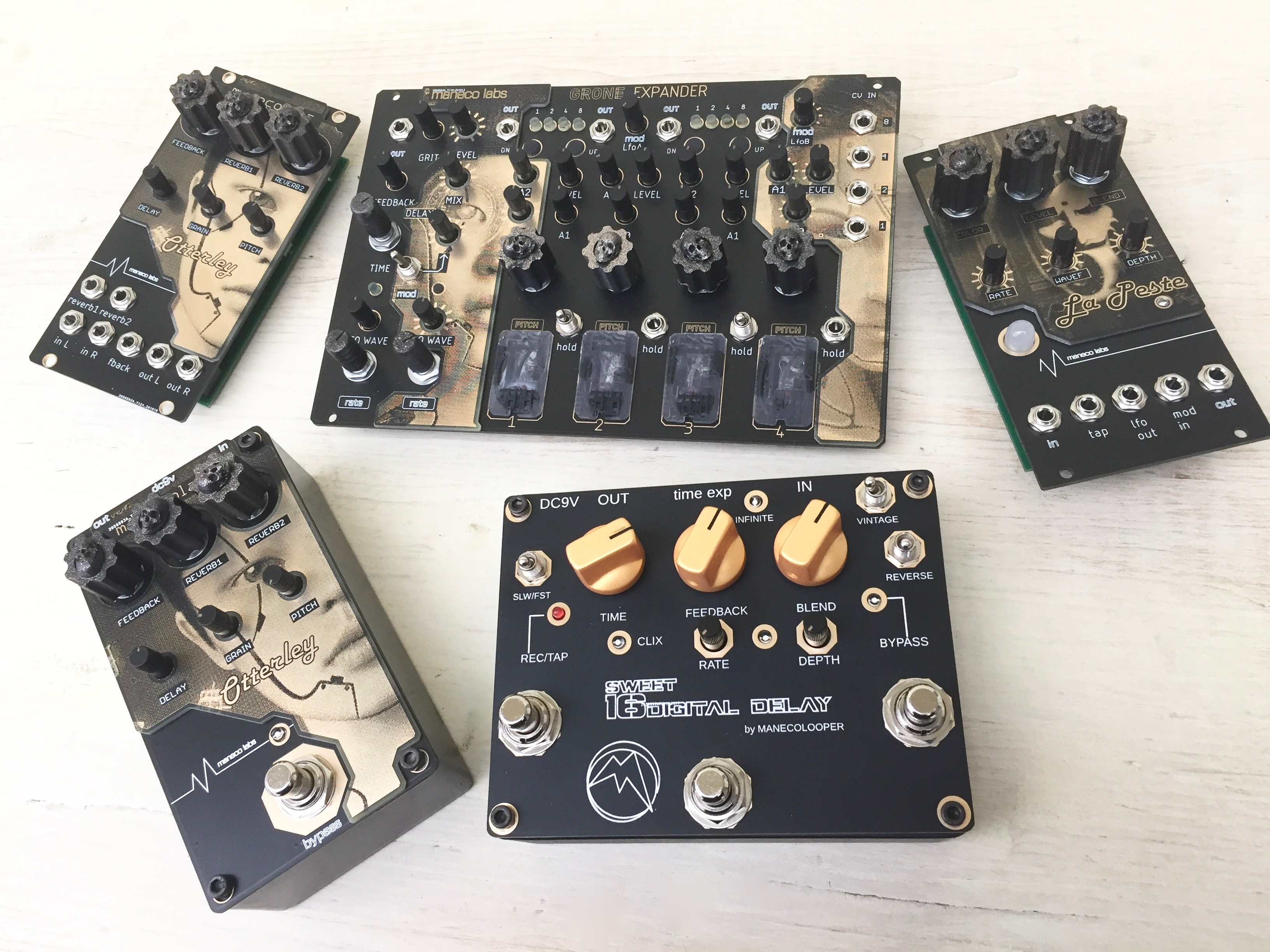New Maneco Labs Pedals & Modules!!! Boutique Pedal NYC