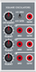 ILL-LOGIC has four square wave oscillators. Oscillators pitch can be adjusted using the FREQUENCY knob. The first oscillator ranges from low frequencies to audio rate and is always active. The A-B-C oscillators have audio frequency range. When the switch is in A-B-C HOLD position the oscillators deliver a continued sound. If the switch is in A-B-C GATED position, a signal must be provided on the INPUT plug to obtain the oscillator sound. Any OUTPUT plug can provide this gate signal. Using the low frequency oscillator output to gate the oscillator will provide a pulsing sound. Connecting the NOISE GENERATOR output to the oscillator input allow a slight noise coloring. Using the OUTPUT of an oscillator connected to the INPUT of another allows oscillator synchronization. 