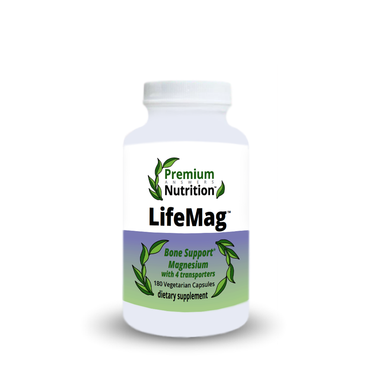 LifeMag Magnesium 180 Vegetarian Capsules Premium Nutrition