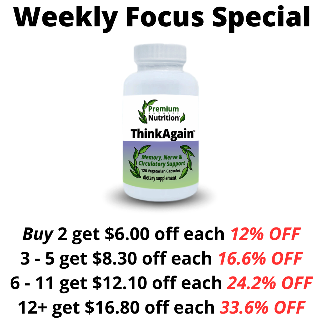 ThinkAgain 120 Vegetarian Capsules Premium Nutrition