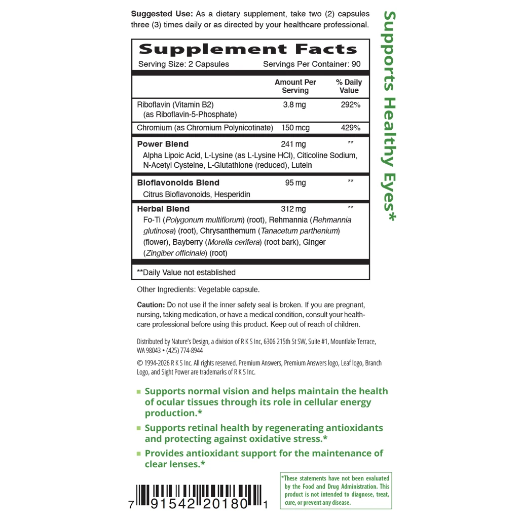 Sight Power 180 Capsules Premium Answers