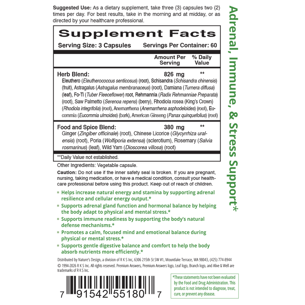 Alive & Well 180 Vegetarian Capsules Premium Answers
