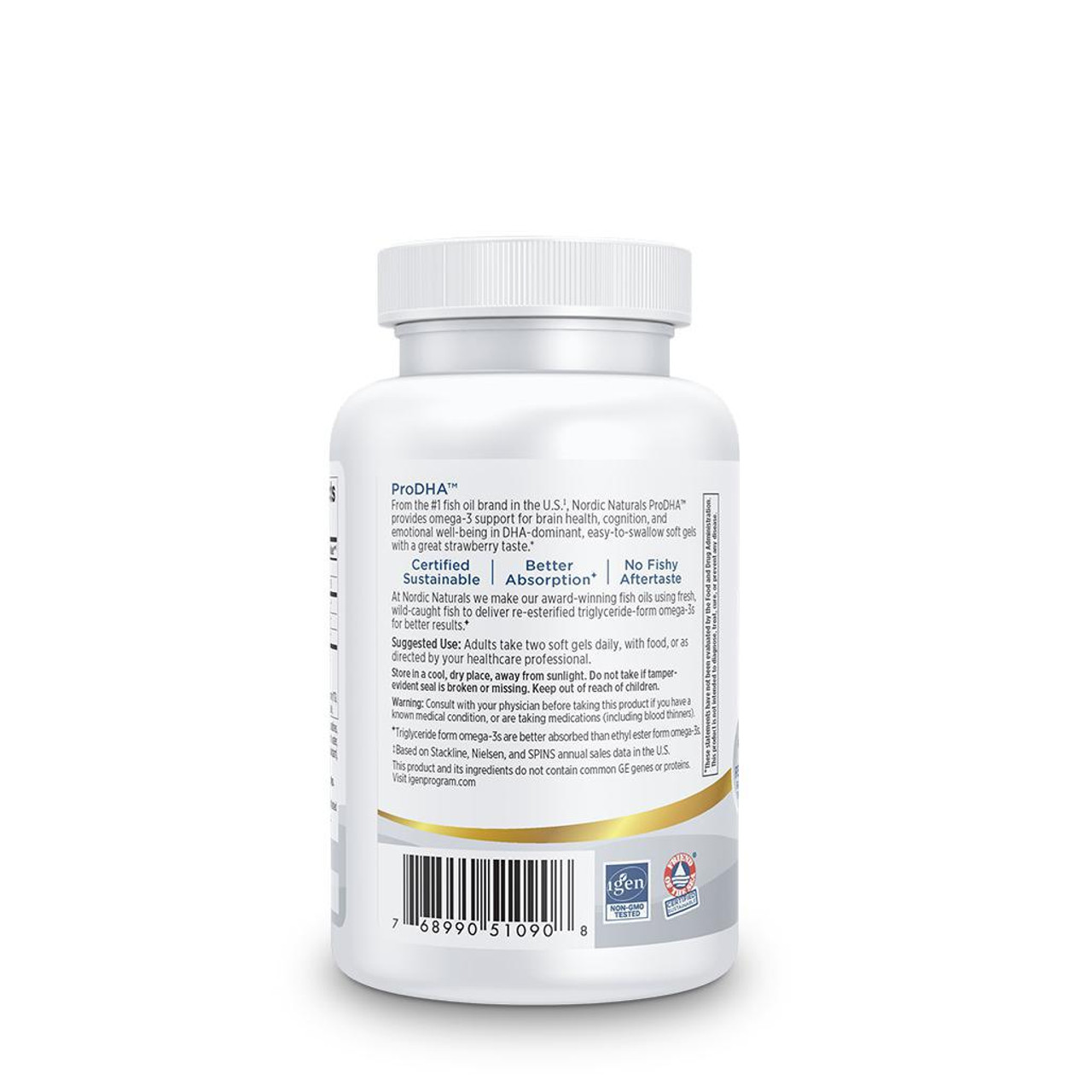 ProDHA™ 1000 mg 120 Soft Gels Nordic Naturals®