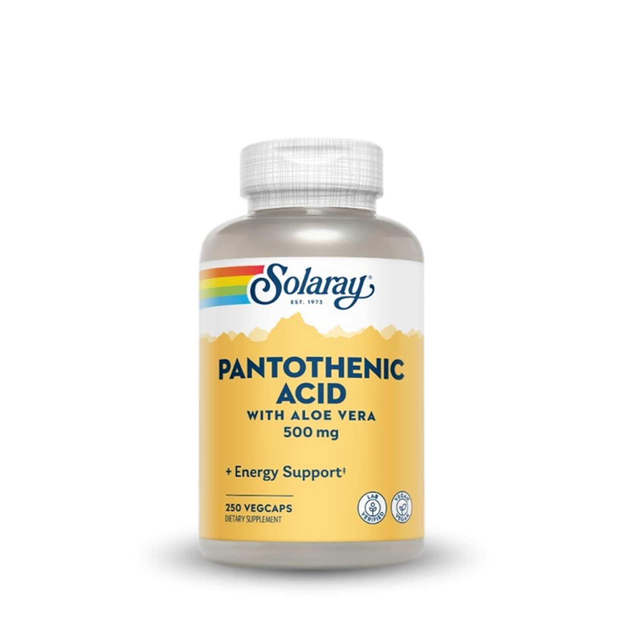 Pantothenic Acid 500 mg 250 VegCaps Solaray