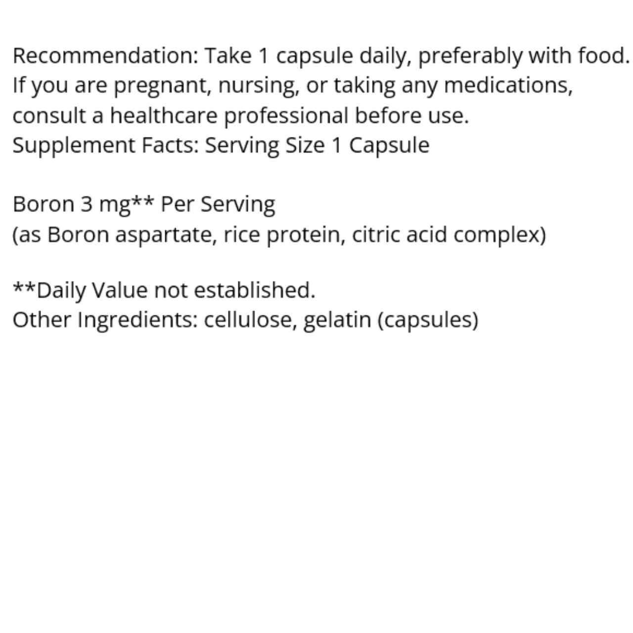 Boron Complex 3 mg 100 Capsules Nature's Way