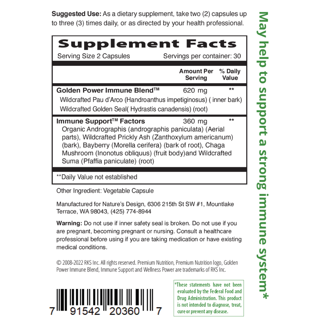 Wellness Power 60 Vegetarian Capsules Premium Nutrition