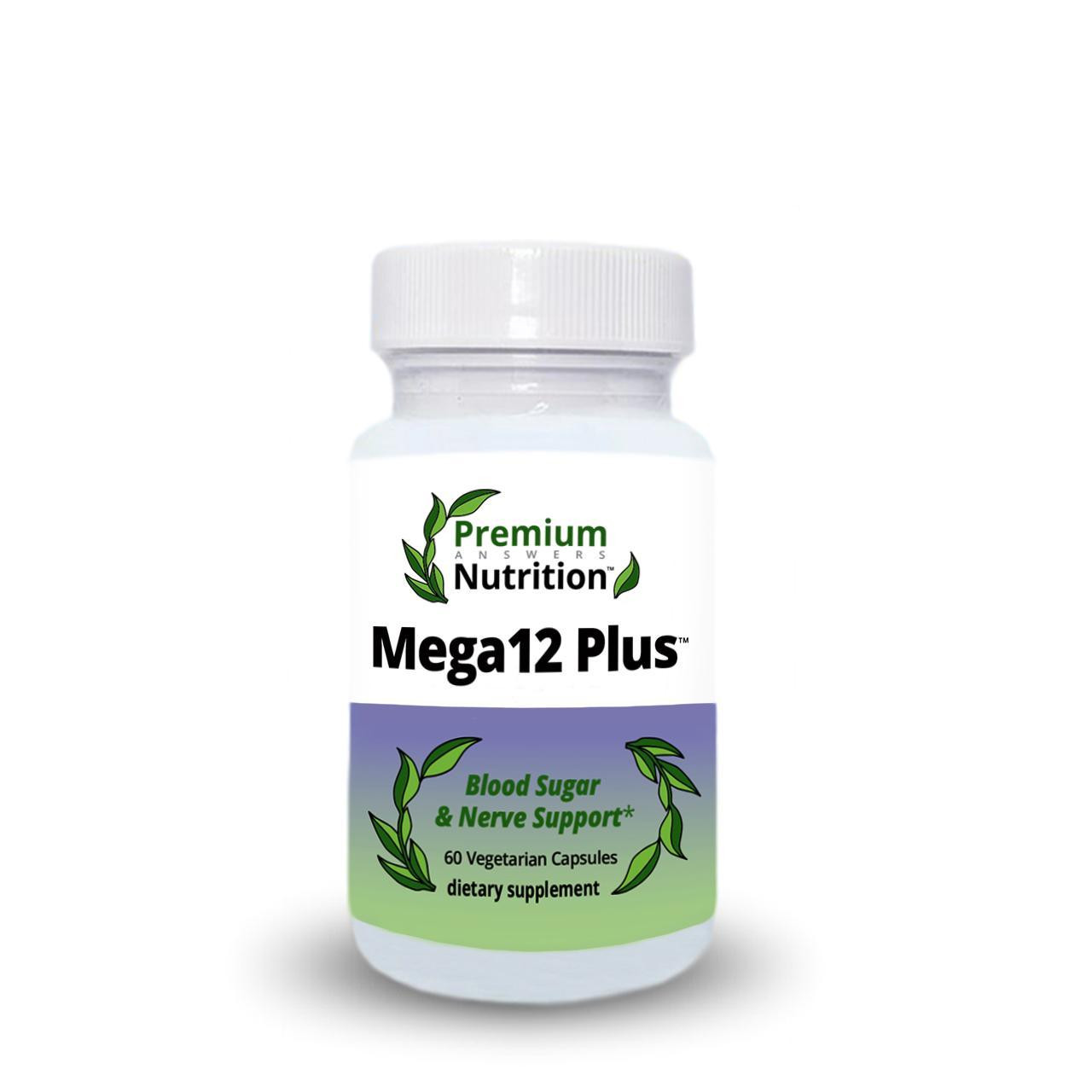 Mega12 Plus B12 + Chromium 60 Vegetarian Capsules Premium Nutrition