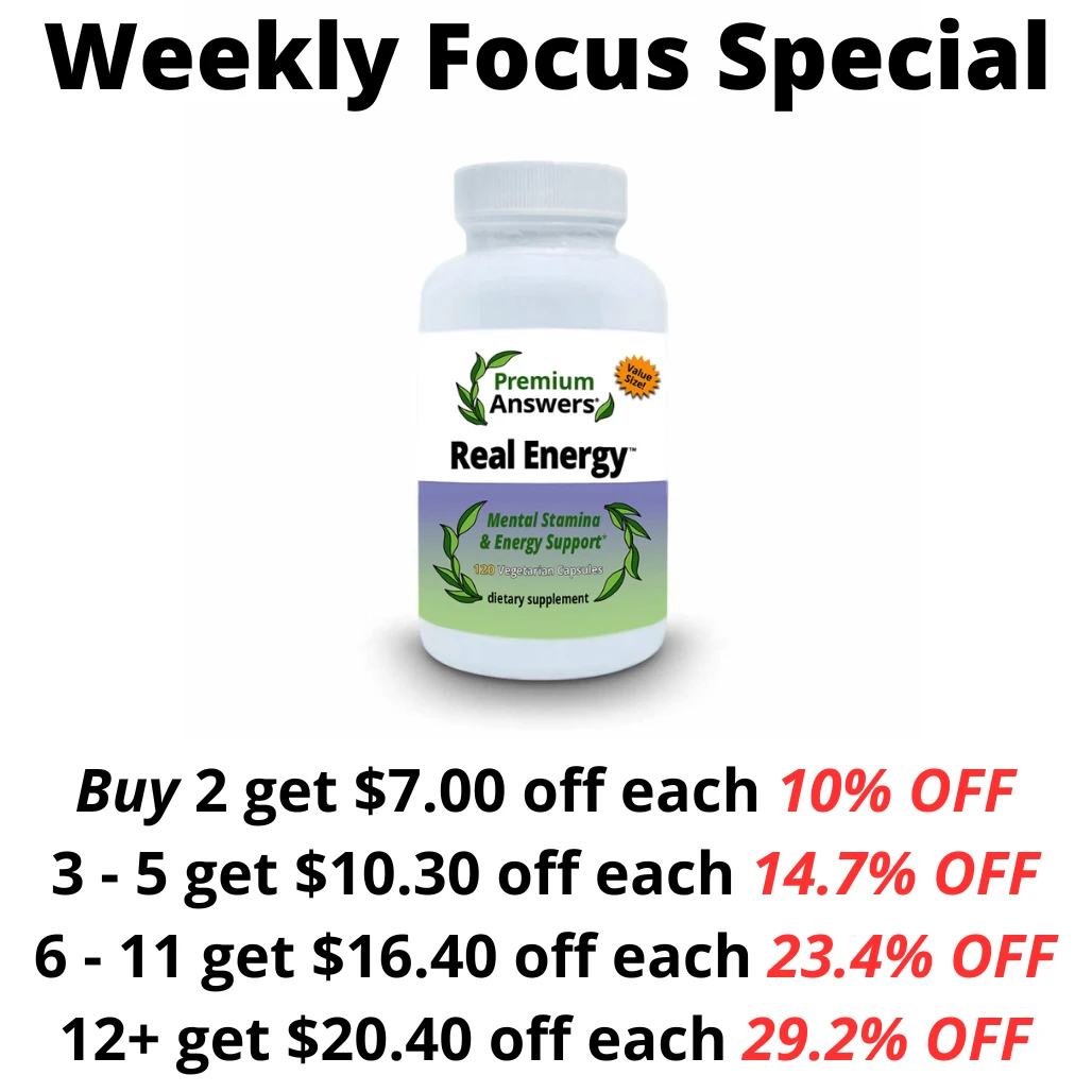 Real Energy 120 Vegetarian Capsules Premium Answers
