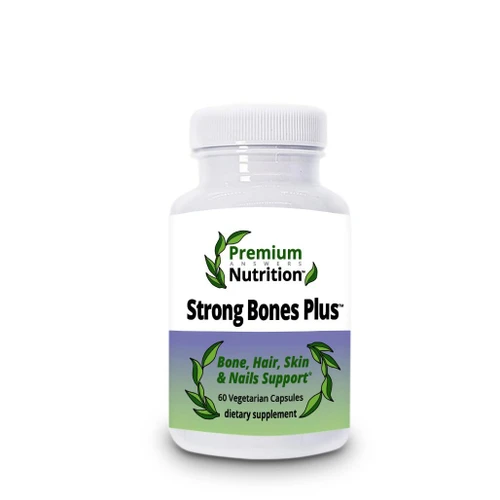 Strong Bones Plus 60 Vegetarian Capsules Premium Nutrition