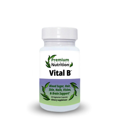 Vital B + High B12, Thiamine HCL B1, & Biotin 60 Vegetarian Capsules Premium Nutrition