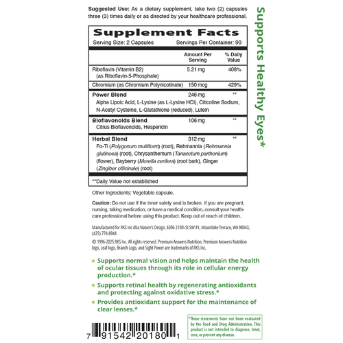 Sight Power 180 Capsules Premium Nutrition