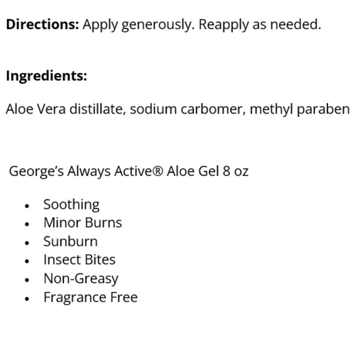 Aloe Gel 8 fl oz George's Always Active®