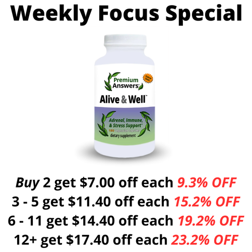 Alive & Well 180 Vegetarian Capsules Premium Answers