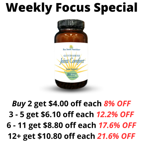 Glucosamine Joint Comfort 180 Vegetarian Capsules Rex Smith Nutrition