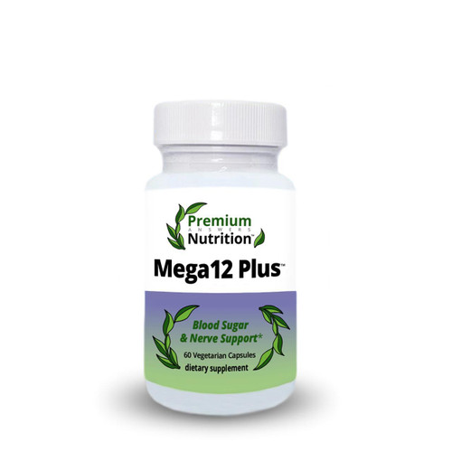 Mega12 Plus B12 + Chromium 60 Vegetarian Capsules Premium Nutrition
