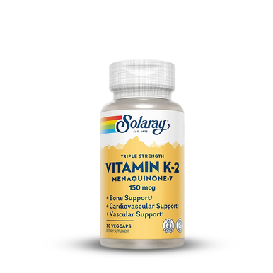 Vitamin K-2 150 mcg Menaquinone-7 (MK-7) 30 VegCaps Solaray
