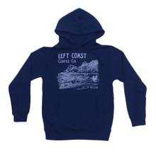 Left Coast Logo Hoodie - Slate Blue