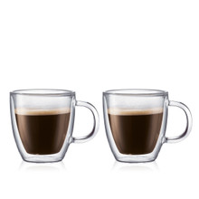 BISTRO Double Wall Thermo-Glass Mugs 5fl.oz