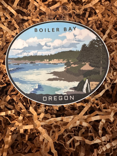Large Oregon Coast Sticker - Boiler Bay