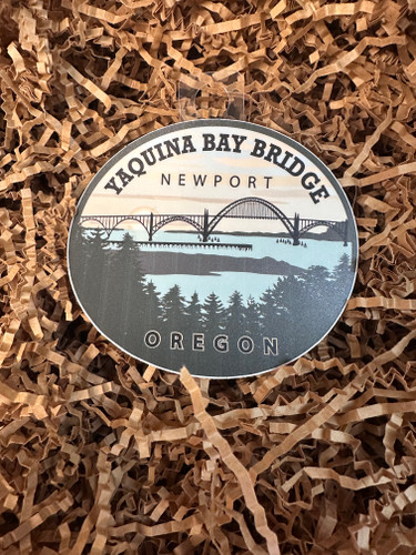Large Oregon Coast Sticker - Yaquina Bay Bridge