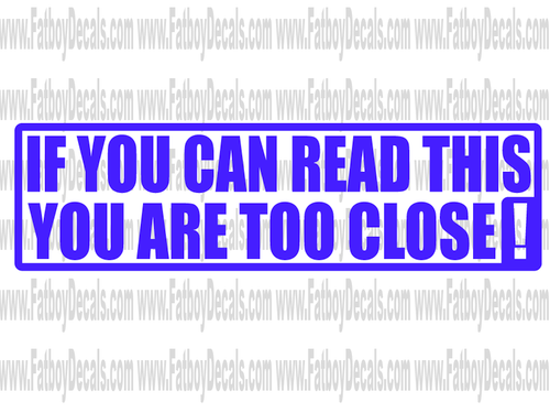 If you can read this you are to close! 