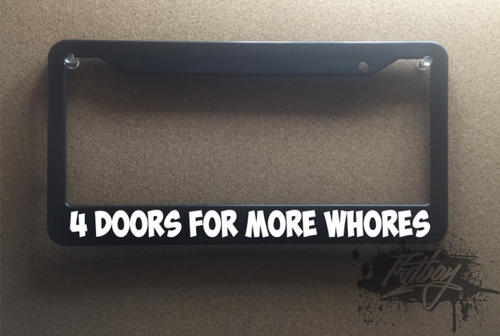 4 doors for more whores plate