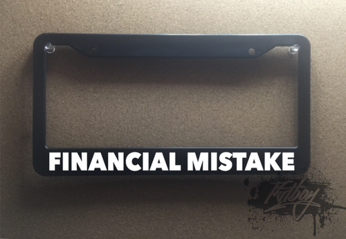 Financial Mistake Plate