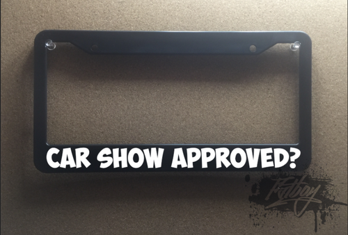 car show approved plate