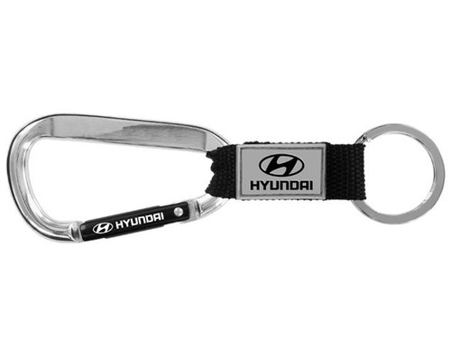 Hyundai Carabiner Keychain With A Nylon Braided Strap