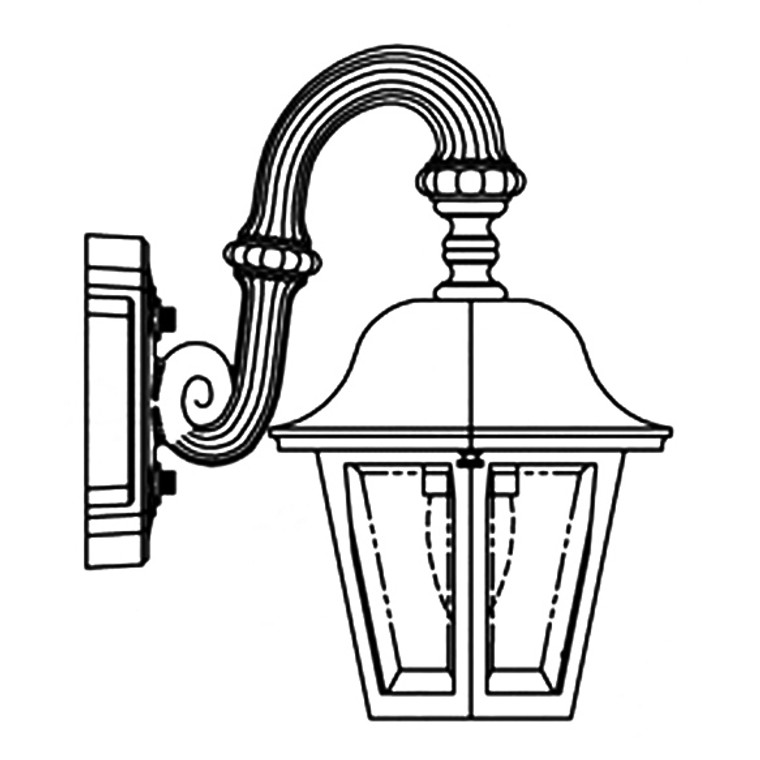 Hanover Lantern B25FRM Small Manor Wall Mount