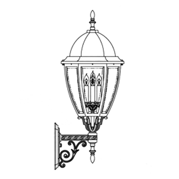 Hanover Lantern B12670 Large Sturbridge Wall Mount