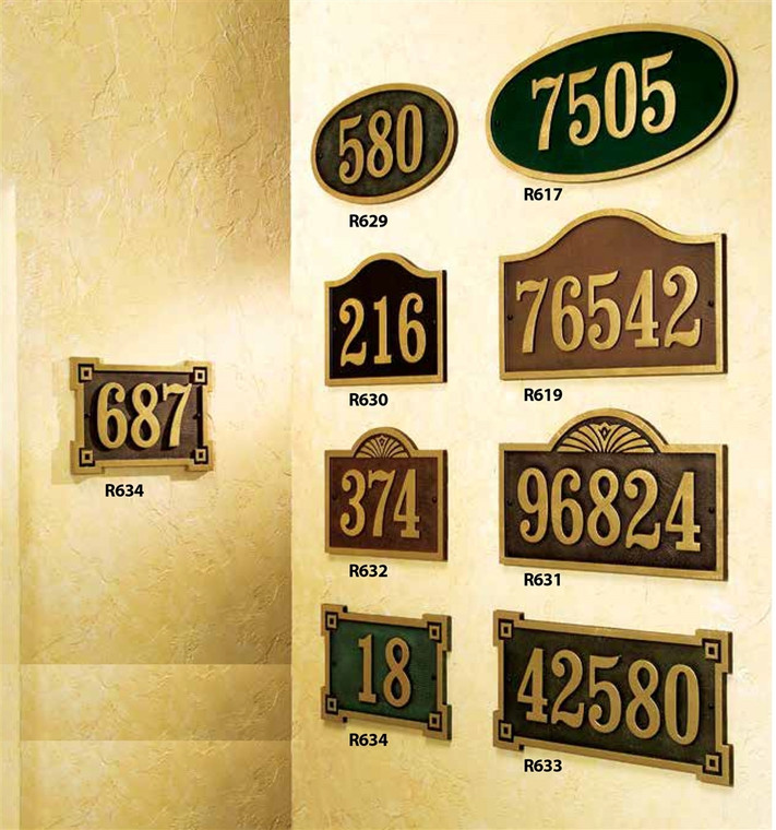 Hanover Lantern R634 Cast Wall Sign with Raised Cast Numbers