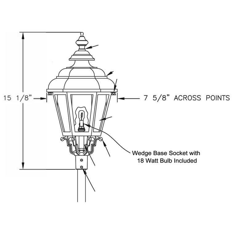 Hanover Lantern LVW6315 Jamestown 7 5/8 inch Path and Landscape Light: Low Voltage