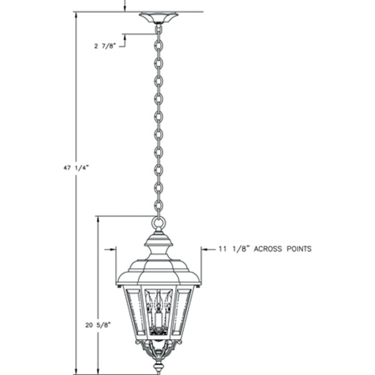 Hanover Lantern B9320 Medium Jamestown Ceiling Lantern