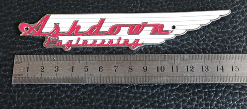 Ashdown 15cm metal badge emblem